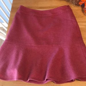Pink wool mini skirt